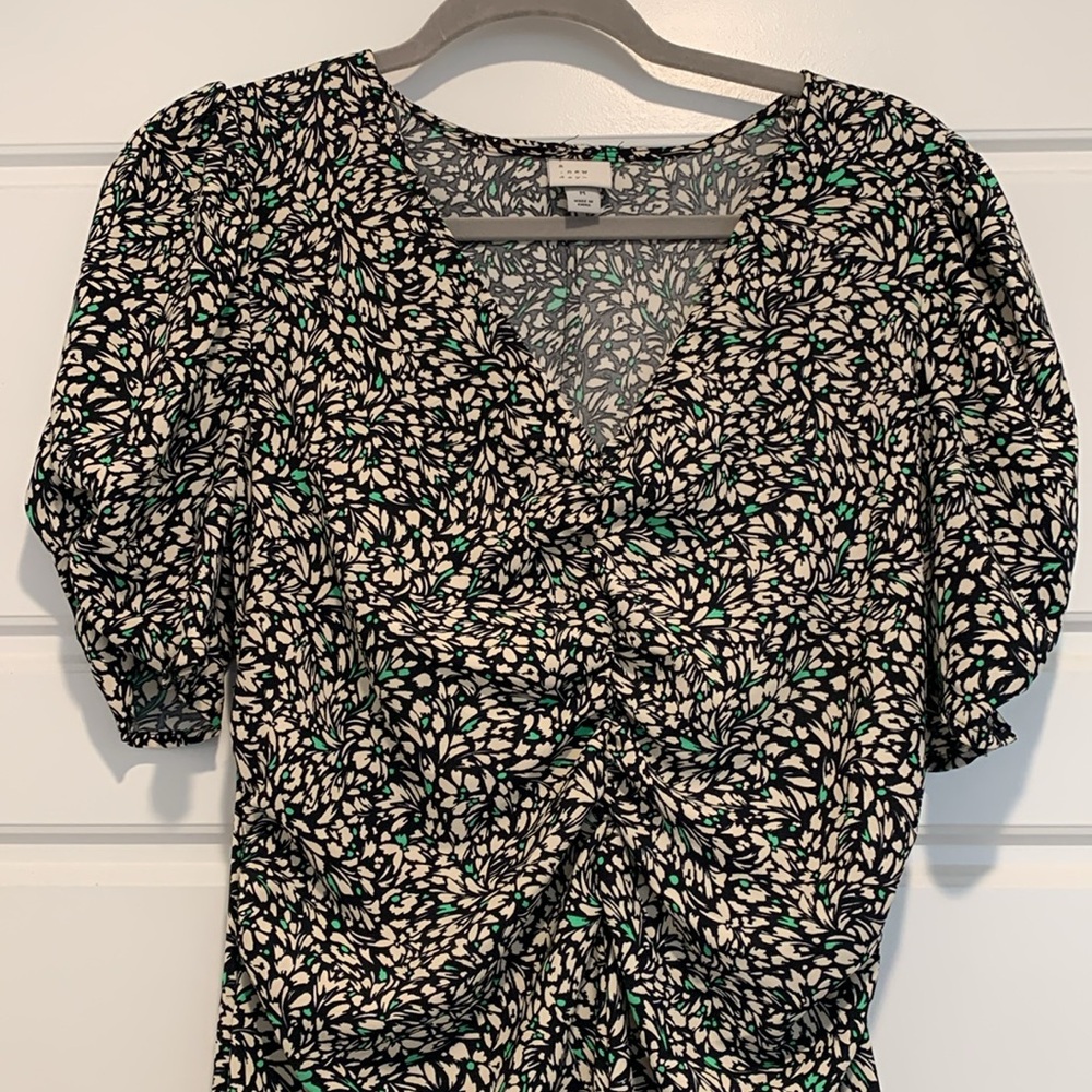 A New Day Crepe Short Sleeve Floral Midi Dress - Picture 9 of 13